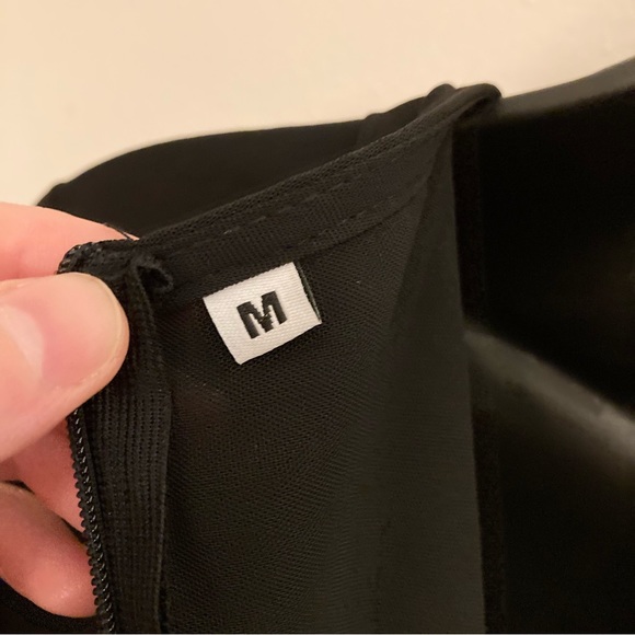 NEW Formal Black Bow Faux Wrap Long Sleeve Sexy Fit Flare Spring Cocktail Dress - Picture 15 of 17